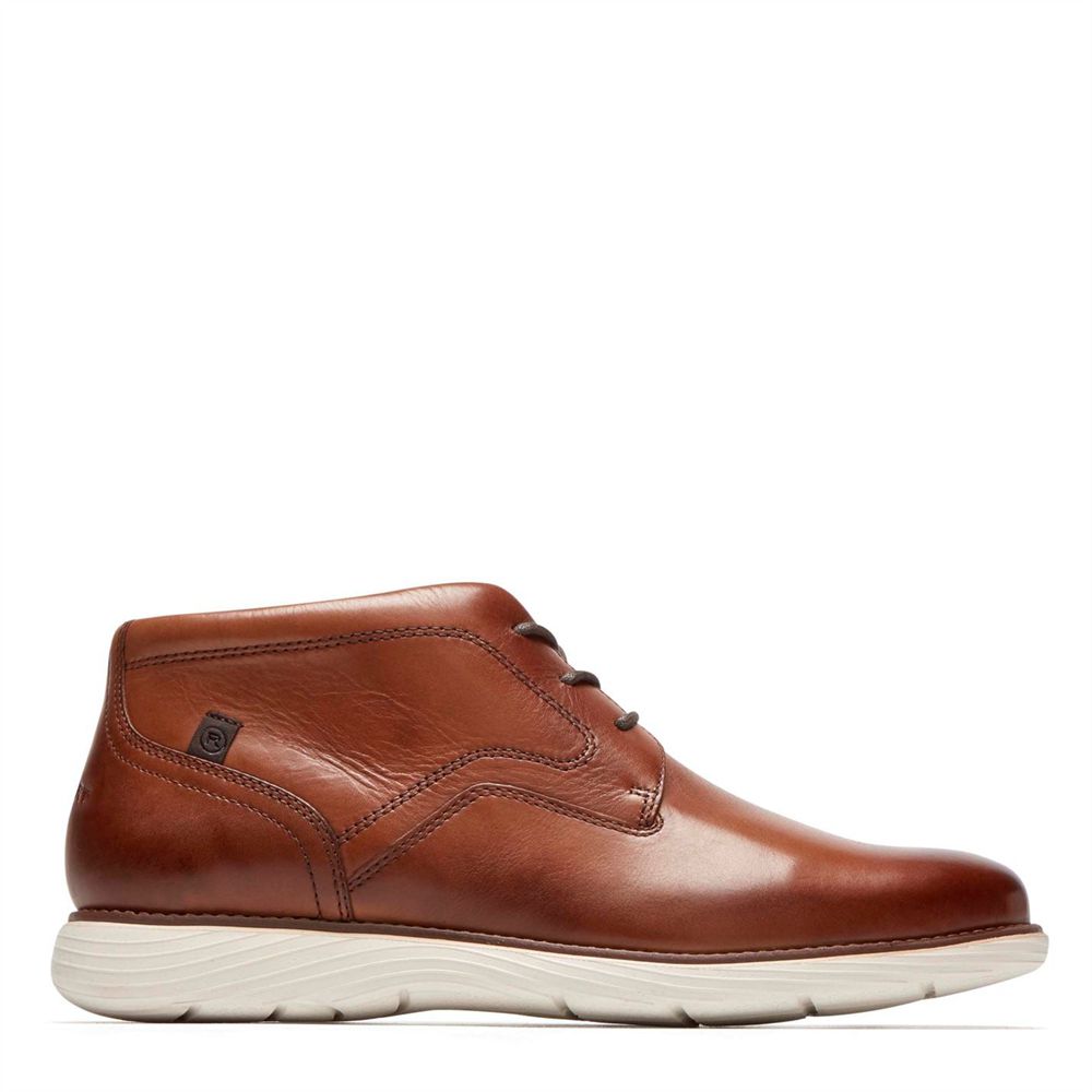 Rockport Garett - Mens Chukka Boots - Cognac - NZ (MEZ-125309)